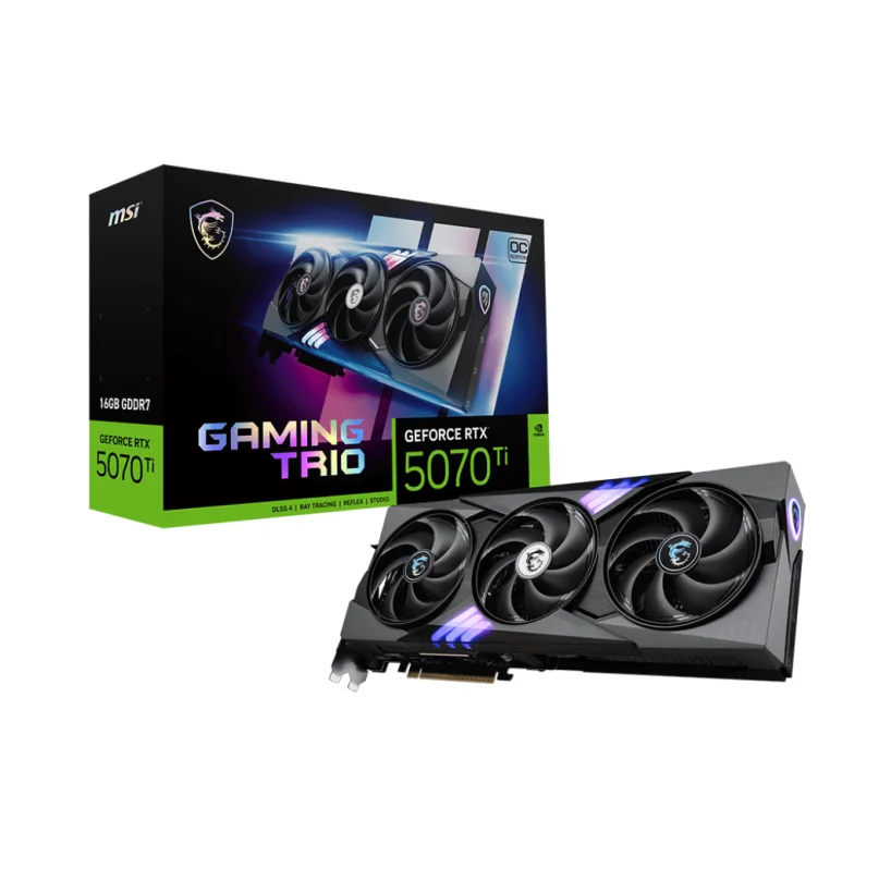 Gpu Msi RTX 5070 Ti 16gb Gaming Trio Oc, Gddr7, 256-bits, 3x Dp / 1x HDMI - G507t-16gtc