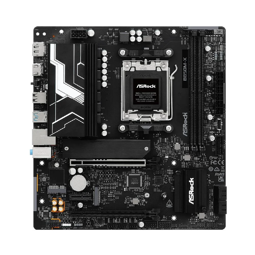 Imagem 2 de 5 do produto Placa Mãe Asrock B850m-x R2.0 Am5 2xDDR5 Chipset B850 Matx