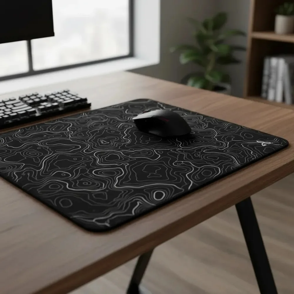 Mouse Pad Gamer Cm02 450x400mm Preto Abstrato - Atwe Eletrônicos Mouse Pad Gamer Cm02 450x400mm Preto Abstrato - Atwe Eletrônicos