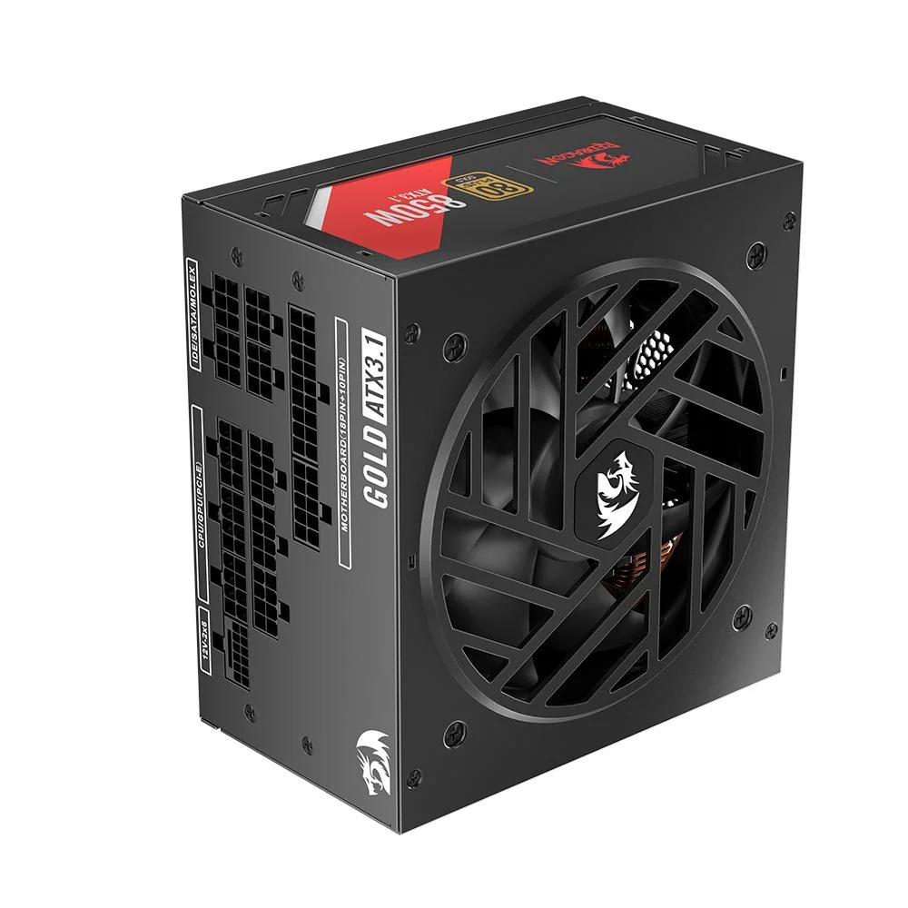Imagem 2 de 5 do produto Fonte Gamer Redragon Master Rgms 850w 80 Plus Gold Full Modular Preto