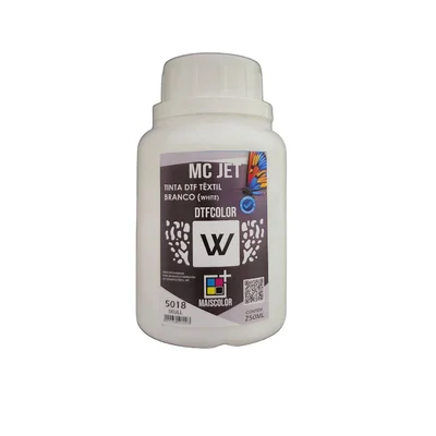 Tinta Dtf Textil Mcjet Branco 250ml Para Impressoras E Plotter Dtf