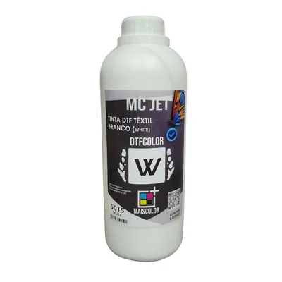 Tinta Dtf Textil Mcjet Branco 1litro Para Impressoras E Plotter Dtf