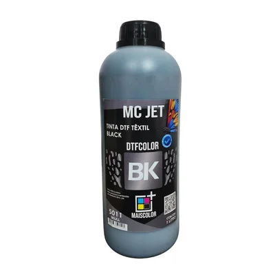 Tinta Dtf Textil Mcjet Black 1litro Para Impressoras E Plotter Dtf