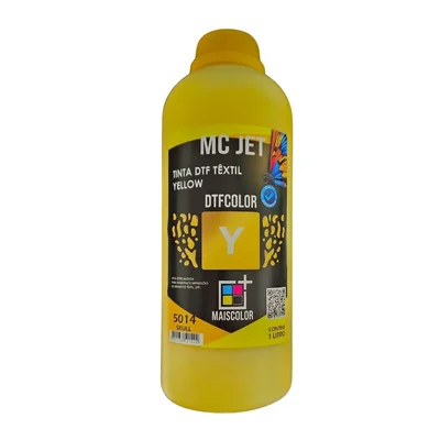 Tinta Dtf Textil Mcjet Yellow 1litro Para Impressoras E Plotter Dtf