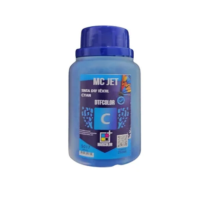 Tinta Dtf Textil Mcjet Cyan 250ml Para Impressoras E Plotter Dtf