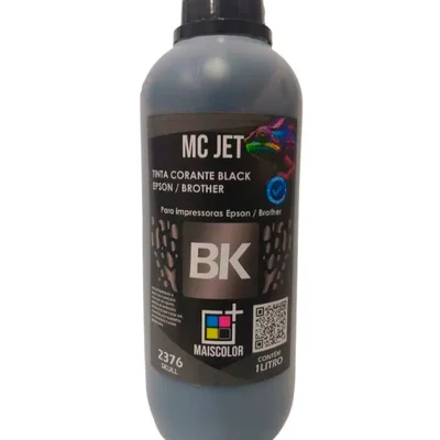 Tinta Mc Jet Corante Black 1 Lt Para Impressoras Epson