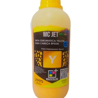 Tinta Sublimática Mc Jet Sublicolor Para Cabeça Epson 1l Yellow