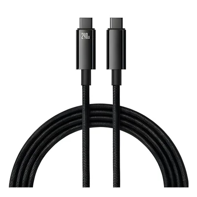 Cabo Nylon Trançado Usb-c Tipo C 240w Turbo 1 Metro A'gold Cb-53