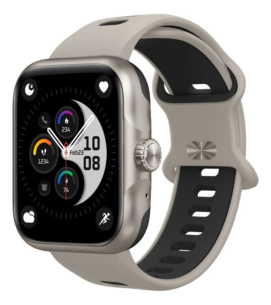 Smartwatch Action Gps Alexa A Prova D'3atm Compatível Strava - Cor  Prata