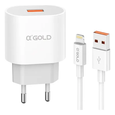 A'gold Kit Turbo Carregador Fonte +cabo Ios Iphone E Tipo-c 30w