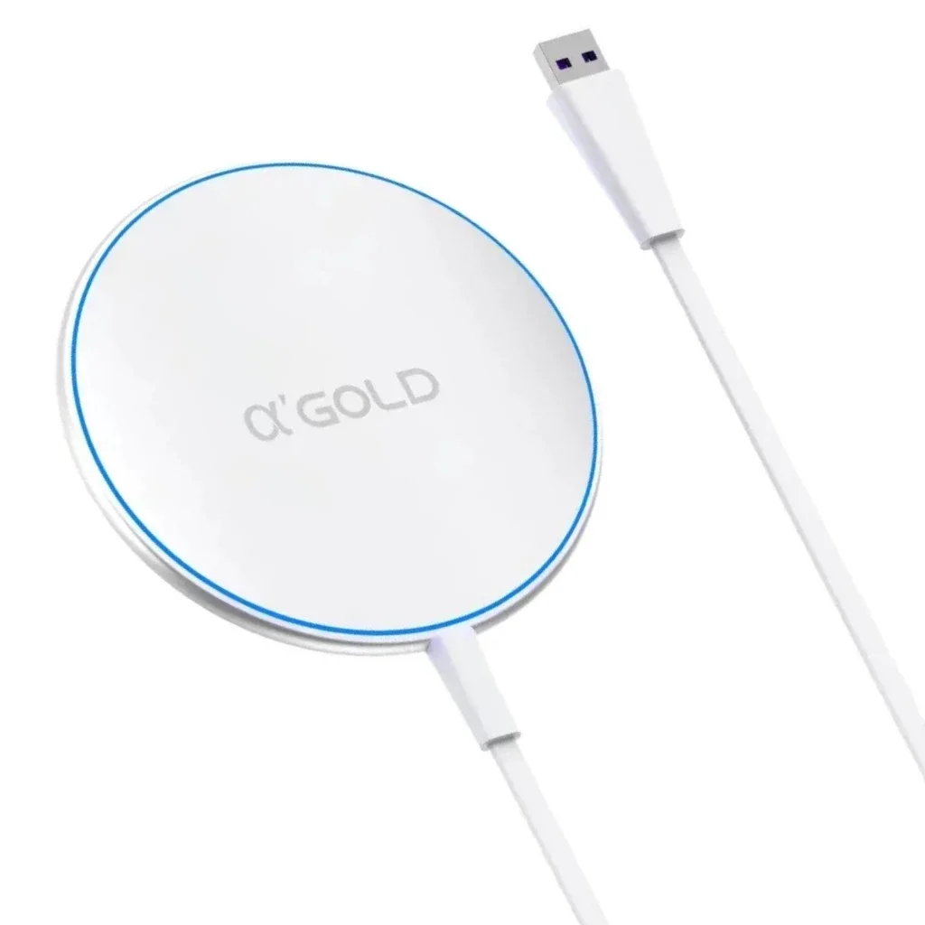 Carregador Por Indução Sem Fio 20w Ultrafino A'gold Bte-52 Universal Branco
