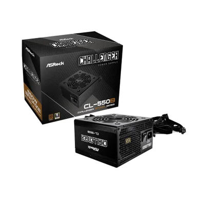 Fonte De Alimentação Asrock Challenger 550w 80 Plus Bronze C/ Cabo - Cl-550b