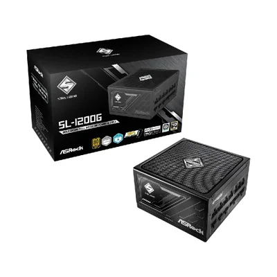 Fonte De Alimentação Asrock Steel Legend 1200w 80 Plus Gold Modular C/ Cabo - Sl-1200g