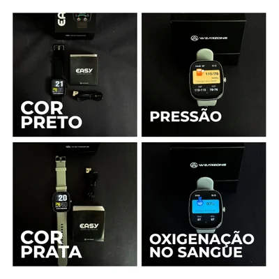 Smartwatch Easy A Prova D' Água 7 Dias Duração De Bateria Cor Prata 15