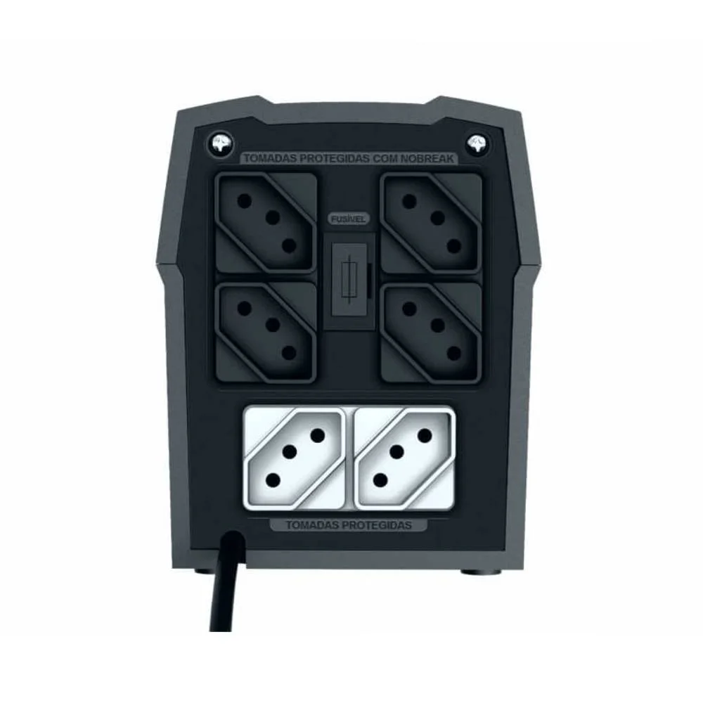 Imagem 4 de 5 do produto Nobreak Ts Shara Ups Mini 600va Ent Bivolt Sai 115v 1x5ah 12v 6 Tomadas - 4568