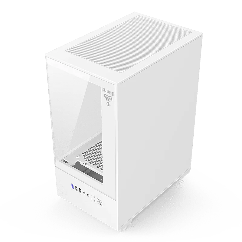 Imagem 2 de 5 do produto Gabinete Gamer Aquário Clanm Megalon, Vidro Temperado - Snow