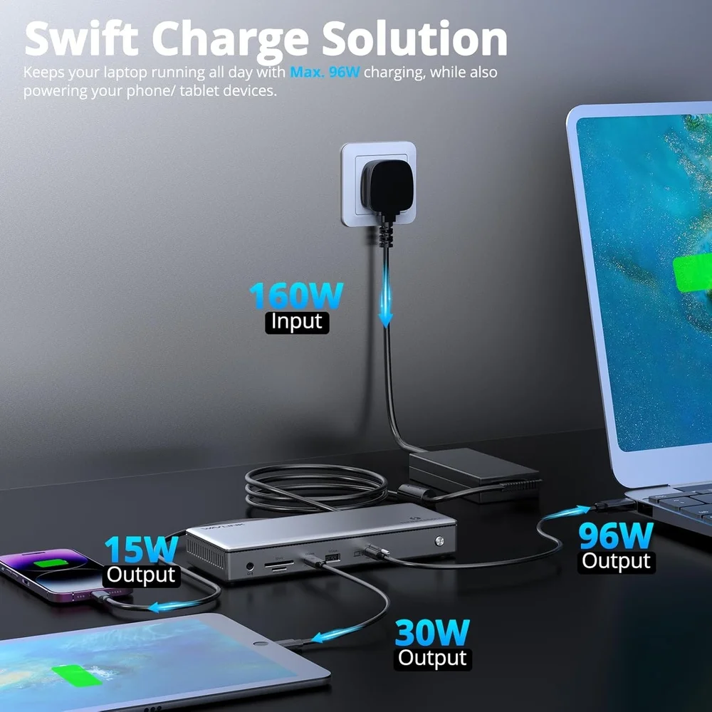 Imagem 5 de 5 do produto Thunderdock Elite 13in1 Wavlink Thunderbolt 4 Dock Monitores
