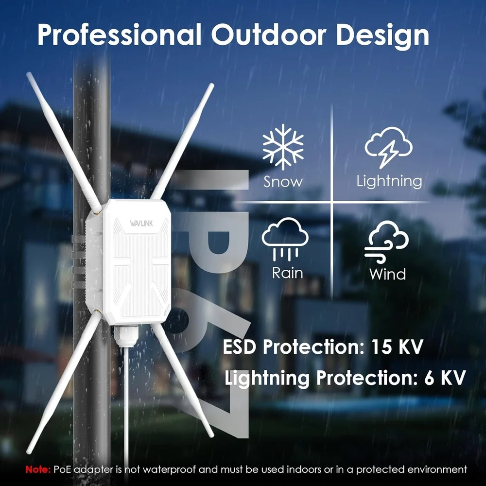 Imagem 4 de 5 do produto Wavlink Extensor Wifi Externo Ac1200 Dual Band Longo Alcance