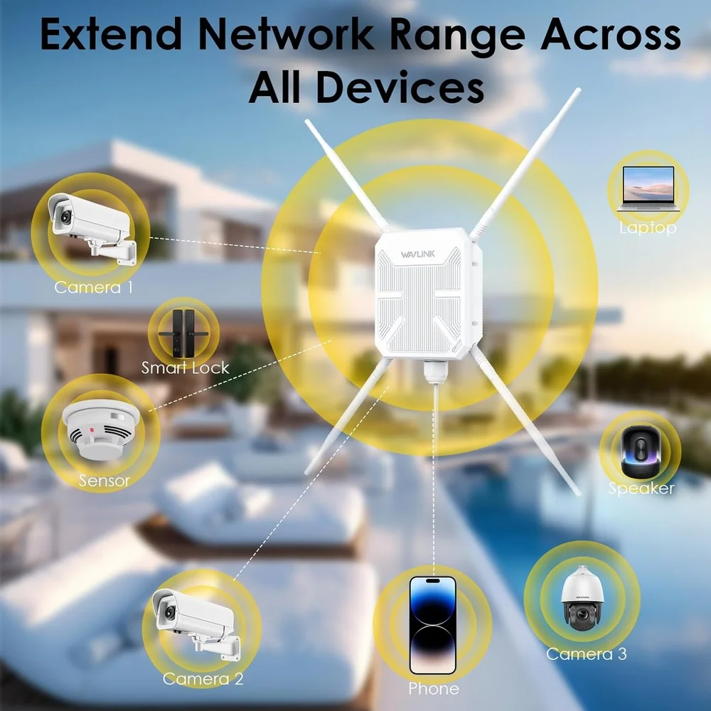 Imagem 5 de 5 do produto Wavlink Extensor Wifi Externo Ac1200 Dual Band Longo Alcance