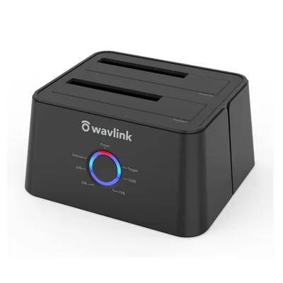 Wavlink Dock Station Usb 3.0/c Sata Dual P/ Hd SSD Clonagem