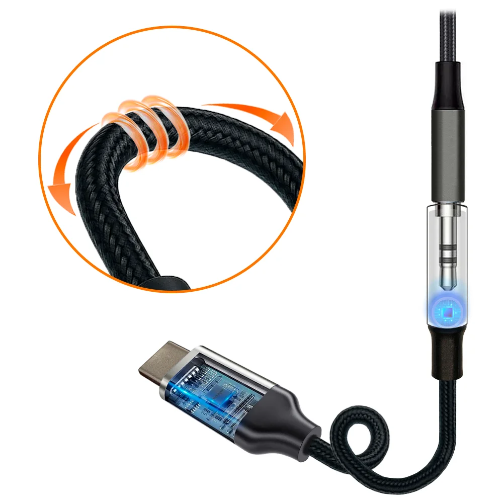Imagem 5 de 5 do produto Adaptador Usb-c Para P2 3.5mm Audio Fone Microfone Celular