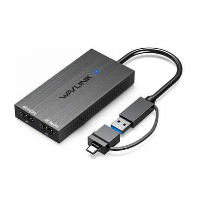 Wavlink Adaptador Usb C/a Para Dual HDMI 4k 60hz Monitor