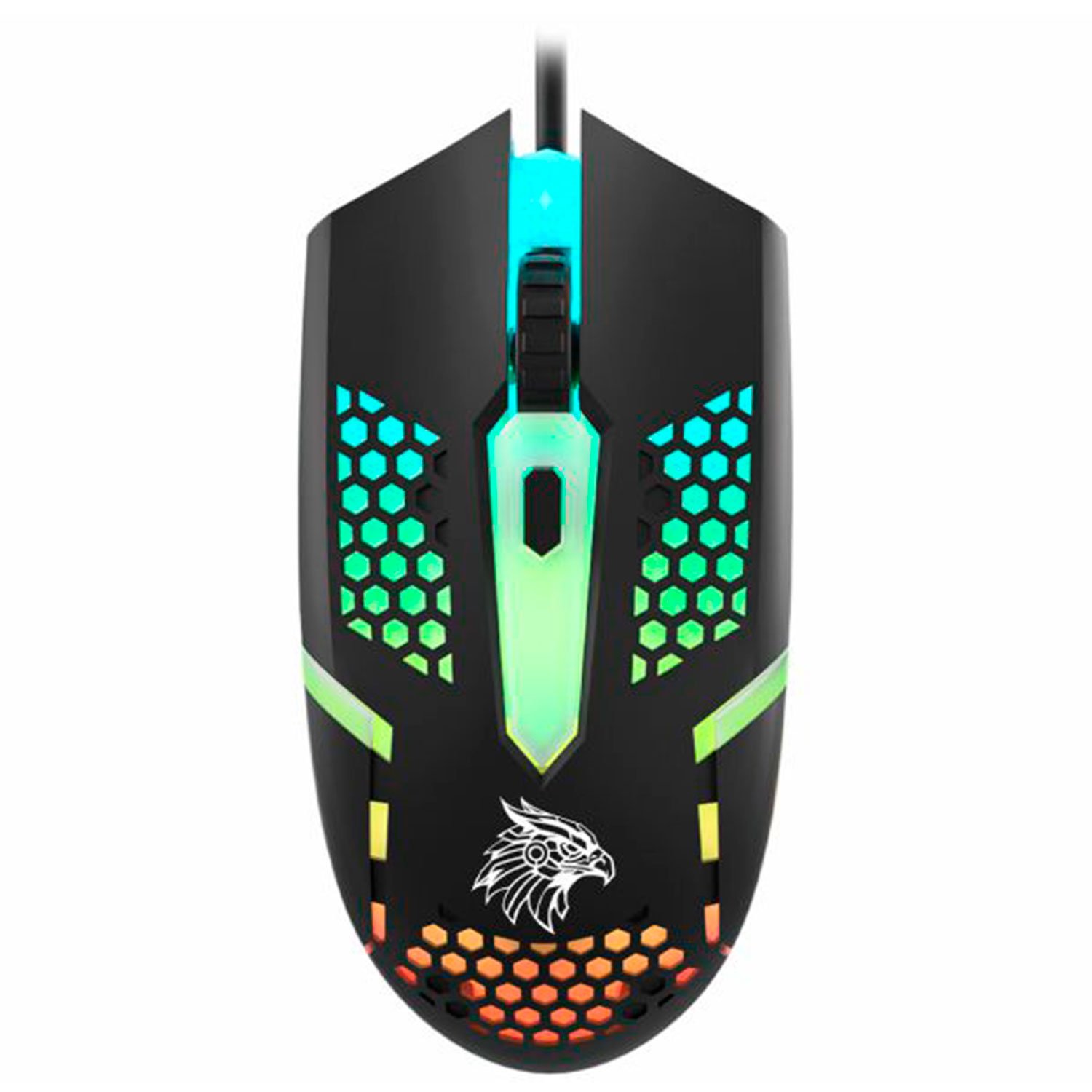 Mouse Gamer K-mex Multicolor M44j, 2400 Dpi, RGB - M44j34us001cb0x