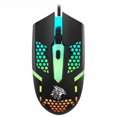 Mouse Gamer K-mex Multicolor M44j, 2400 Dpi, RGB - M44j34us001cb0x