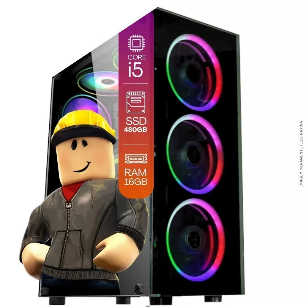 Computador PC Gamer Balão.info Intel Core i5 SSD 480GB 16gb WINDOWS 10 Pro Trial