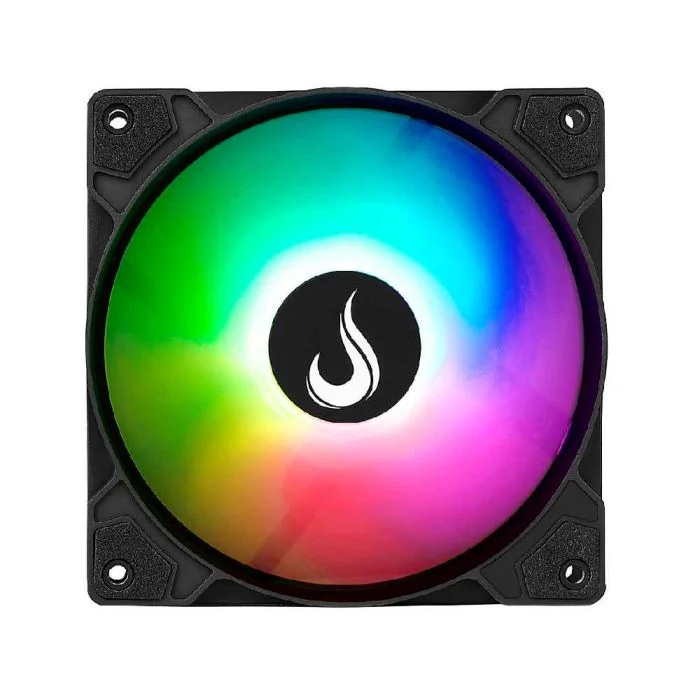 Imagem 4 de 5 do produto Kit c/3 Ventoinhas Gamer Rise Mode X Led Rainbow Black 120mm 1200 RPM - RM-XLD-01-RBW