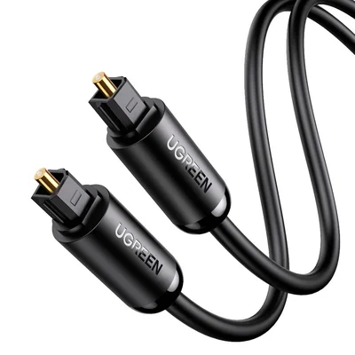 Ugreen Cabo De Áudio Óptico Digital Fibra Óptica Toslink Spdif (3 Metros )
