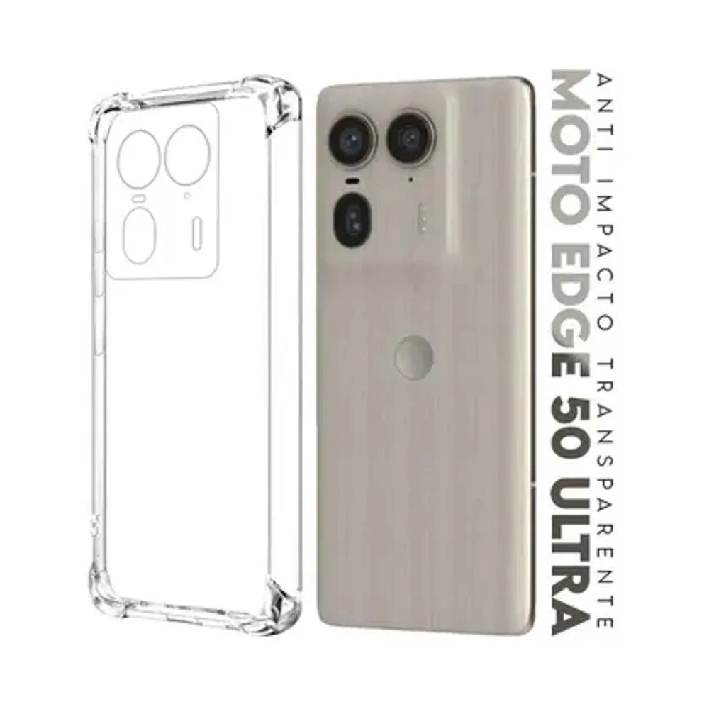 Imagem 3 de 5 do produto Capa Capinha Transparente Compatível Para  Moto Edge 50 Ultra