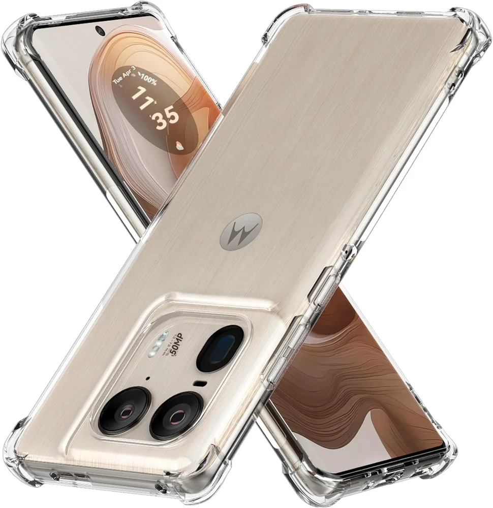 Imagem 4 de 5 do produto Capa Capinha Transparente Compatível Para  Moto Edge 50 Ultra