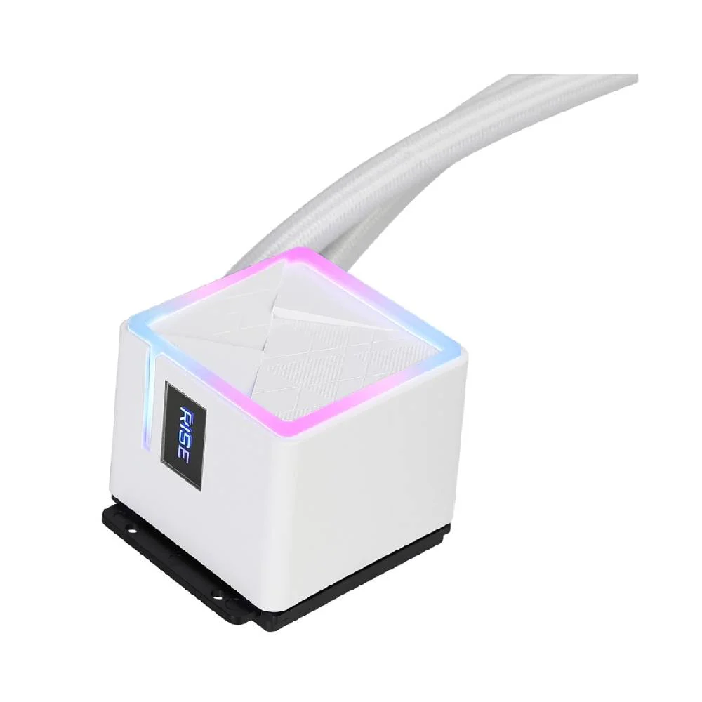 Imagem 5 de 5 do produto Water Cooler Gamer Rise Mode Frost, Rainbow, 120mm, AMD e Intel, Branco - RM-WCZ-01-RBW