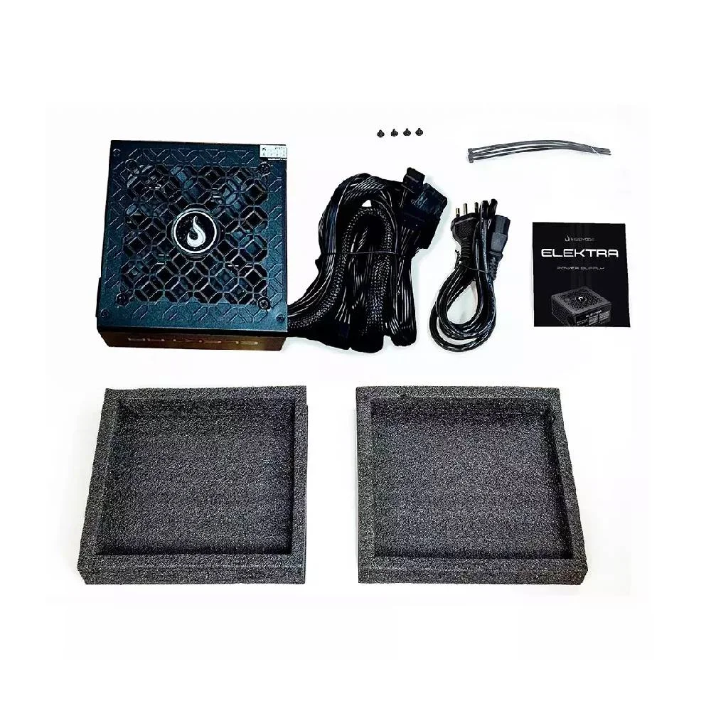 Imagem 3 de 5 do produto Fonte Gamer Rise Mode Elektra, 650W, Bronze, PFC Ativo, Preto - RM-PSU-ELK-650-B