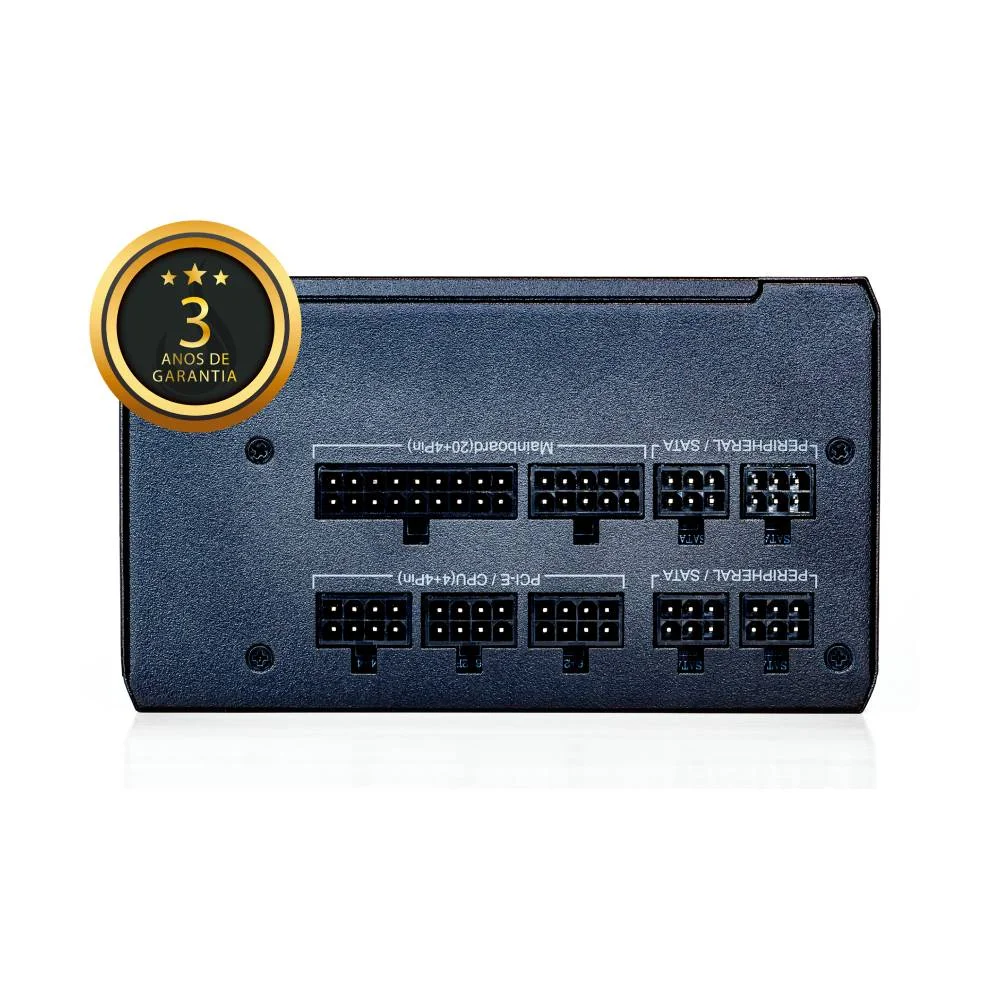 Imagem 3 de 5 do produto Fonte Gamer Rise Mode Elektra, 650W, Bronze, Full Modular, PFC Ativo, Preto - RM-PSU-ELKM-650-B