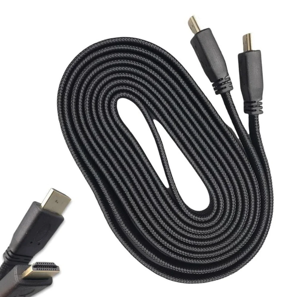 Imagem 4 de 5 do produto Cabo HDMI 2.0 3metros 4k Full Hd Nylon 3d Tv Ps4 Ps5 XBOX Versão 2.0