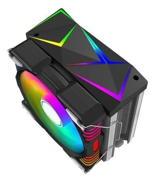 Imagem 5 de 5 do produto Cooler Exbom Gamer Universal Com 4 Heatpipes Cobre RGB Cp-h5400