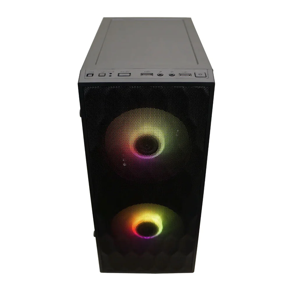 Imagem 5 de 5 do produto Gabinete Gamer M-atx Brazilpc Bpc-n14b Preto C/ 2 Coolers Embutidos Lateral Acrilico/frente Mash