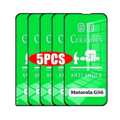 5un Película Frontal Protetora 9d De Cerâmica Flexível Para Moto G56 5g