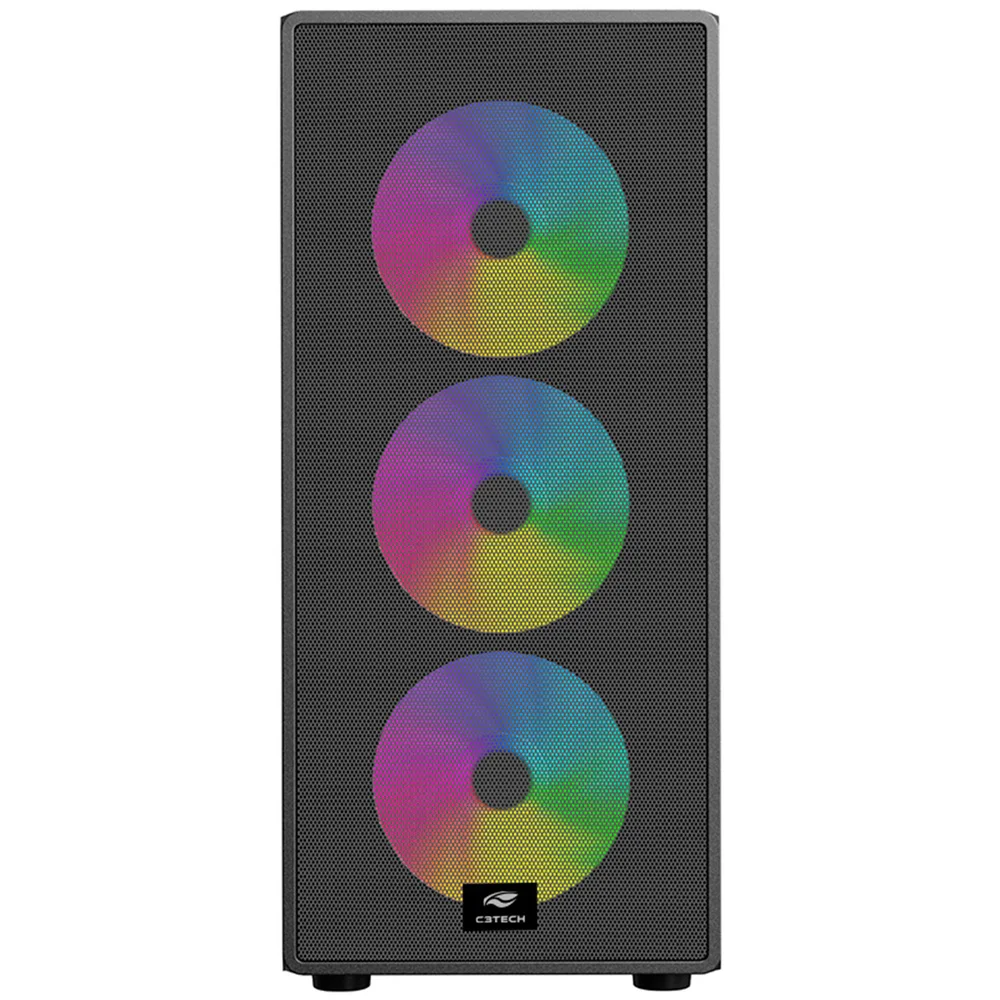 Imagem 4 de 4 do produto Gabinete Gamer C3tech Mt-g130bk, Lateral Em Vidro, Filtro Anti-poeira, Usb 3.0, Micro Atx - Preto