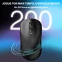Mouse Gamer Sem Fio Bluetooth 2.4g Attack Shark Paw3395 X3 Preto