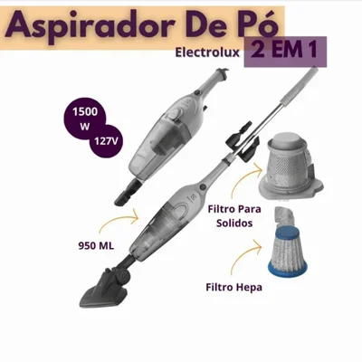 Aspirador De Pó Stk16 Cinza Vertical E De Mão Electrolux Com Fio Potente Alta Sucção 110v — foto 5
