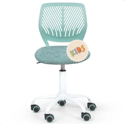 Cadeira Secretária Kids Giratória Teen Tela Mesh Moderna Verde