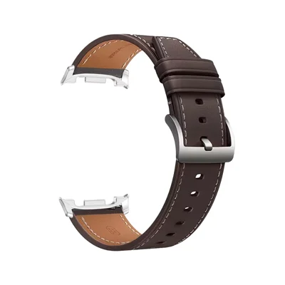 Pulseira De Couro Para Galaxy Watch 8 E 8 Classic - Marrom