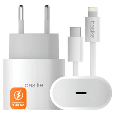 Carregador Para Iphone Turbo Cor Branco