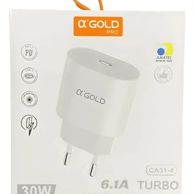Kit Carregador Turbo A'gold Ios/usb-c (ca31-4)