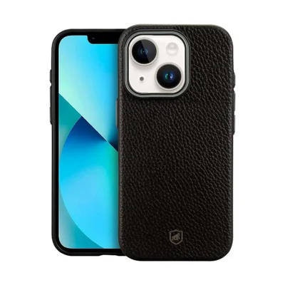 Capa Para Iphone 13 - Magsafe Tech Couro - Preta - Gshield