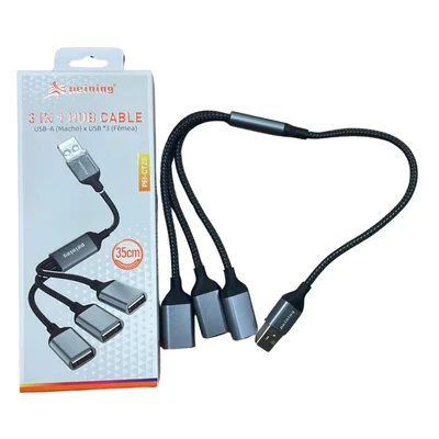 Hub 3 Em 1 Usb Pei-ct25 Conexão Rápida E Prática - Peining