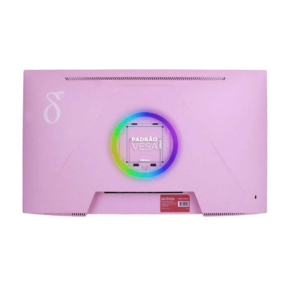 Monitor Gamer Rosa 24’’ Full Hd 200hz 1ms Com HDMI Displayport RGB Fluidez De Imagem